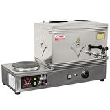 Anka Paslanmaz Eko Elektrikli Çay Kazanı 3 Demlikli 34 Litre Pleytli