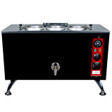 Anka Pro Elektrikli Full Otomatik Çay Kazanı 3 Demlikli 30 Litre Siyah