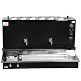 Anka Pro Plus Otomatik Çay Kazanı 6 Demlikli 60 Litre Siyah Elektrik+Doğalgaz