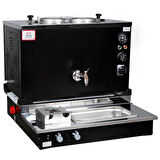 Anka Pro Plus Otomatik Çay Kazanı, 2 Demlikli,20 Litre Siyah Elektrik+Doğalgaz