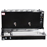 Anka Pro Plus Otomatik Çay Kazanı, 6 Demlikli, 60 Litre, Siyah, Elektrik+ Tüp