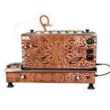 Anka Turbo Full Otomatik Elektrikli Doğalgazlı Çay Kazanı 6 Demlikli 60 Litre Bakır