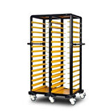 Gastrolley İkili Servis Tepsi Arabası 150 (EtRafı Açık) 101 x 71 x 174 (cm)