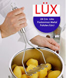 Pratik 2 Lİ Lüks Paslanmaz Metal Patates Ezici Patates Ezeceği Püre Yapıcı Kolay Temizlenebilir