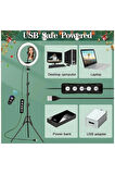 10 inç 26cm Rgb ışıklı Tripod çok renkli led 210 cm tripod YouTube tiktok ışığı BLUETOOTH kumanda