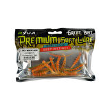 Ryuji Tipsy Worm 5.8cm Silikon Yem (12 Adet) ORANGE GLOW-Standart