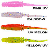 Ryuji Rock Worm 4cm Kokulu Silikon Yem (12 adet) UV MELON-Standart