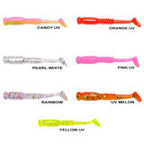 Ryuji Rock Tail 4cm Kokulu Silikon Yem (12 adet) ORANGE UV-Standart