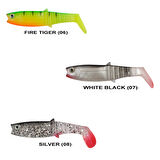 Remixon Buster Shad 10cm Silikon Yem (25 Adet) YELLOW RED-Standart