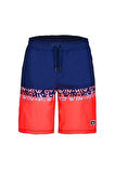 Fujin Pro Angler Board Short Mayo Scarlet Dark Navy Medium (M)