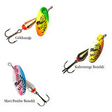 Mepps Xd Tri Fluo Olta Kaşığı KAHVERENGİ BENEKLİ-NO:0