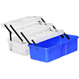 Albastar Şeffaf Kapaklı Balıkçı Çantası 16inç Standart