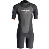 Cressi Altum Man Shorty Yüzme Elbisesi BLACK - RED-3MM - M
