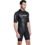 Cressi Altum Man Shorty Yüzme Elbisesi BLACK - RED-3MM - M