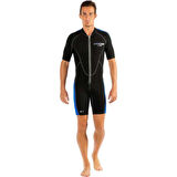 Cressi Lido Man Shorty Dalış Elbisesi BLACK - BLUE-2MM - M