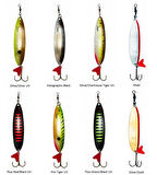 Dam Effzett Standard Spoon Slim 5 cm 8 gr Sinking Kaşık Olive/Chartreuse UV