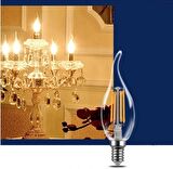 Cata CT-4062 4W 220V E14 Duylu Led Kıvrık Rustik Ampul Günışığı 5 Adet