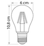 Cata CT-4231 6W 220V E27 Duylu Rustik Led Ampul Günışığı 5 Adet