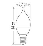 Cata CT-4084 8W 220V E14 Duylu Led Kıvrık Buji Ampul Beyaz Işık 5 Adet