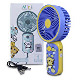 Airstorr YS906 Mini Şarj Edilebilir Kişisel Fan  Güçlü Hava Akışı Taşınabilinir Mini Vantilatör 
