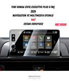 Yeni Honda Civic Executive Plus 2024 Navigasyon ve Multimedya Uyumlu Mat Ekran Koruyucu