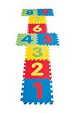9 Parça Büyük Boy Rakamlı Sayılı Sünger Yapılı Oyun Karosu Yer Matı Puzzle Yapboz