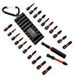 Vandor Bits Uç Matkap Ucu Tornavida Ucu Vidalama Ucu İmpact 22 PARÇA ANAHTARLIK