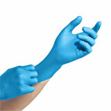 Beybi Nitril Pudrasız Mavi Muayene Eldiveni 100' lü Paket Small 