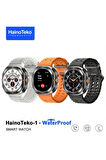 Watch Ultra Amoled Ekran WaterProof Akıllı Saat 2 Kordonlu Titanyum Gümüş 47mm