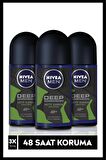 Nivea Men Erkek Roll-on Deodorant Amazonia 50ml, 48 Saat Anti-perspirant Koruma, Ter Karşıtı, X3 Adet