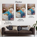 Dianne Denge'in Kedi Sever Yaşlı Kadın Mutluluğun Resmi Tablosu-6383