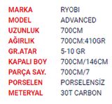 RYOBI ADVANCED 700 CM HALKASIZ GÖL KAMIŞI