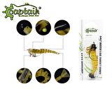 Captain 3064 Silikon Karides 3D Yem  9cm 8gr Renk:16