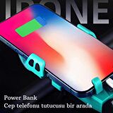  TechTic 5in1 Bisiklet Feneri Şarjlı Telefon Tutucu+Korna +Sis Farı 3500Mah PowerBank Scooter Lambası 