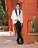 Erkek Çocuk Yelekli Smokin Takım 3-14 Yaş Ceket-Pantolon-Yelek-Gömlek-Papyon 