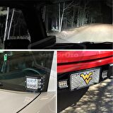 Off Road Led Lamba Delici Yayıcı Beyaz-Beyaz Flaşlı Kare Sis Farı Projektör 45W 12 Led Metal Arazi Çalışma Lambası 1 Adet