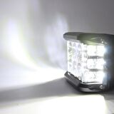 Off Road Led Lamba Delici Yayıcı Beyaz-Beyaz Flaşlı Kare Sis Farı Projektör 45W 12 Led Metal Arazi Çalışma Lambası 1 Adet