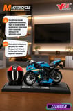 1:14 Çek Bırak Sesli Işıklı Diecast Model Yarış Motosikleti - Hediyelik Oyuncak Motor