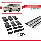 Lincoln Navigator 2007-2017 Arası ile Uyumlu FLY Model Ara Atkı Tavan Barı Gri 3 Adet