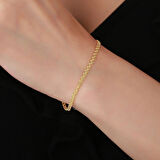 14 Ayar Altın Ince Hasır Bileklik