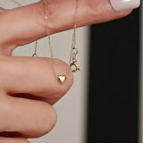 14 Ayar Altın Mini Kalp Bileklik