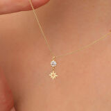 14 Ayar Altın Orion Yıldız Kolye