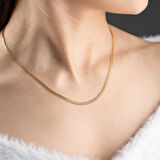 14 Ayar Altın Orta Kalın Viyana Zincir Kolye