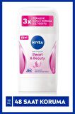 Nivea Kadın Stick Deodorant Pearl&Beauty 50ml, Ter Kokusuna Karşı 48 Saat Koruma,Pürüzsüz Koltuk Altı