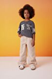 DeFacto Kız Çocuk Wide Leg Kargo Geniş Bol Paça Jean Pantolon C0451A824SPBG292