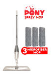PONY SPREY MOP 3 MİKROFİBER MOP SET KREM