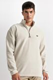 DeFacto Relax Fit Dik Yaka Fermuarlı Polar Sweatshirt D2348AX24AUBG106