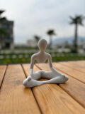Meditasyon Pozlu Soyut Figür Heykel Modern & Minimal Dekoratif Obje