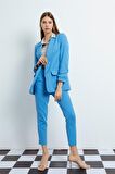 Lafaba Kadın Mavi Blazer Ceket