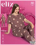 ELİZ 4130-7 DESENLİ BAYAN BATTAL PIJAMA TAKIM